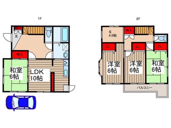 川田谷戸建の物件間取画像